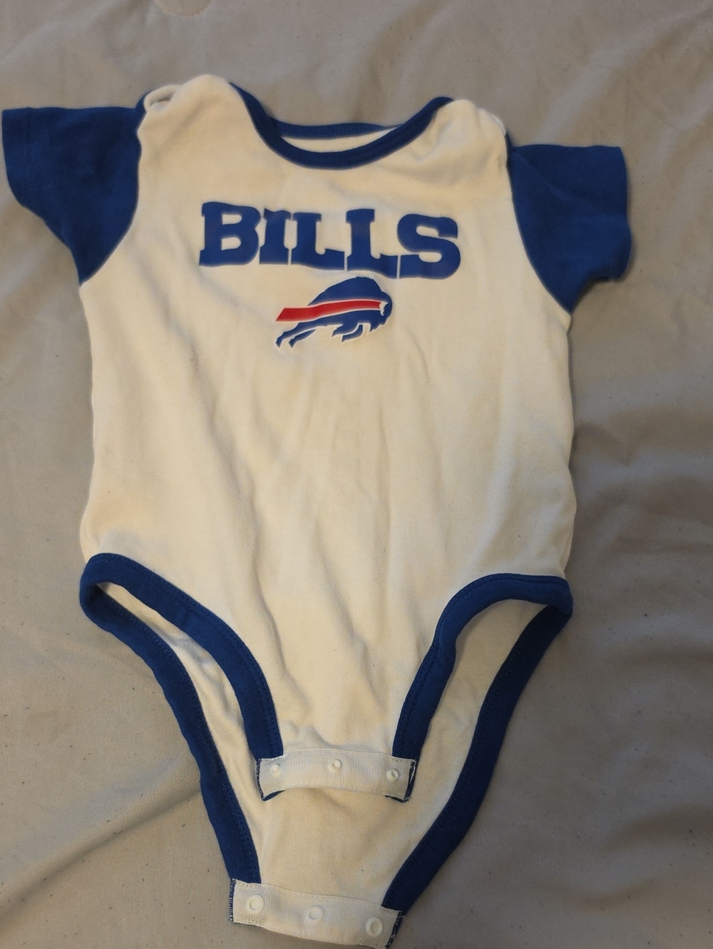 NFL Bills White and Blue Baby One-Piece
